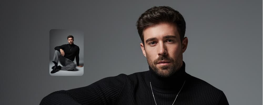 Мужская фотосессия — генерация по фото